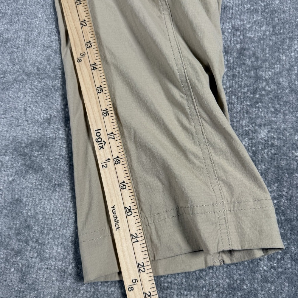 NWT Prana Capris Women's 6 Beige Nylon Zipper Leg Relaxed Low Rise - Picture 6 of 8